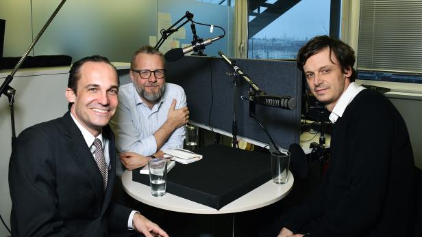 US-Experte Stefan A. Sengl mit den profil-Redakteuren Martin Staudinger und Robert Treichler