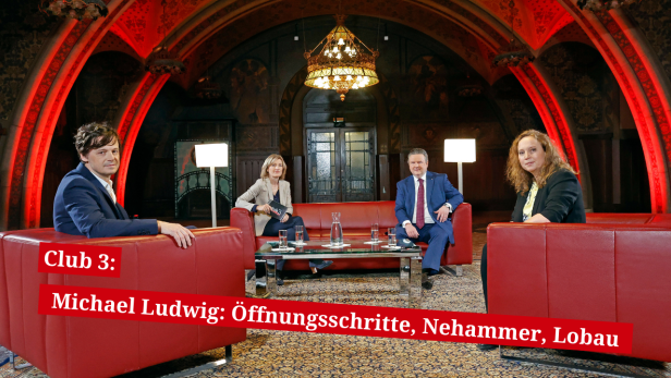 Robert Treichler (profil), Martina Salomon (Kurier), Wiens Bürgermeister Michael Ludwig und Doris Vettermann (Kronen Zeitung)