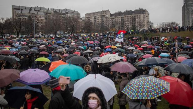 Demonstrationen in Serbien.
