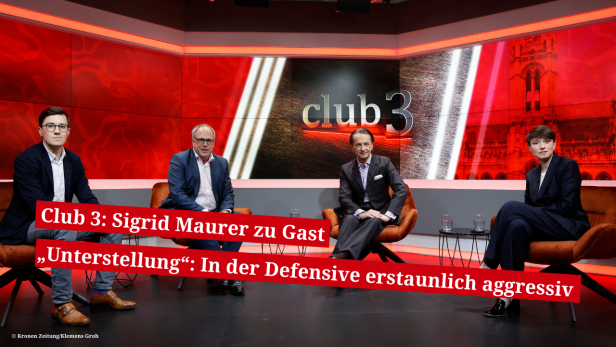 Klaus Knittelfelder („KRONE“); Richard Grasl („KURIER“); Christian Rainer (profil); Grünen-Klubobfrau Sigrid Maurer