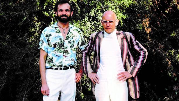 Simeon Wade (links) und Michel Foucault.