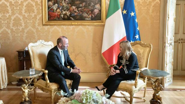 EVP-Chef Weber und Italiens Ministerpräsidentin Meloni