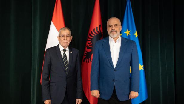 Bundespräsident Van der Bellen mit Albaniens Ministerpräsident Edi Rama