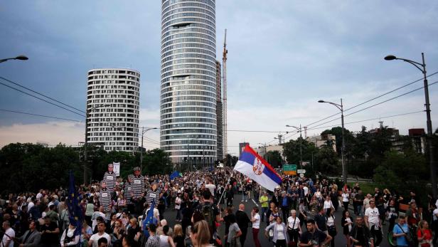Anti-Regierungsproteste in Belgrad