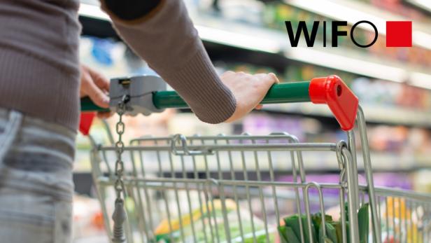 Einkaufswagen im Supermarkt