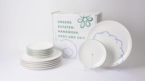 Gmundner-Keramik-Künstleredition aus dem MAK- Tellerset