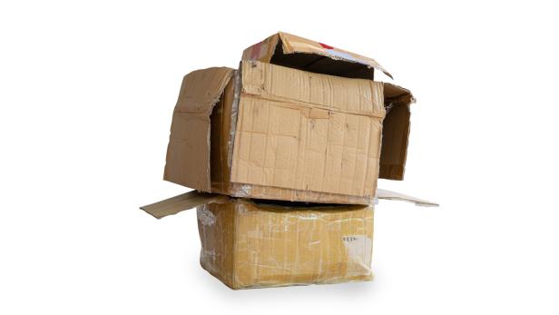 The,Old,Cardboard,Box,Isolated,On,A,White,Background.