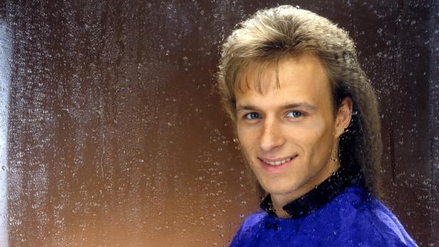 Thomas Forstner auf einem Promotion-Bild zum Eurovision Song Contest 1991 in Rom