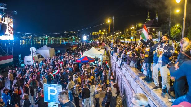 Wahlparty in Budapest