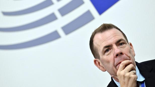 Der FPÖ-Delegationsleiter im EU-Parlament, Harald Vilimsky, am Mittwoch, 17. Juli 2024, im Rahmen einer Pressekonferenz im Europäischen Parlament in Strassburg. 