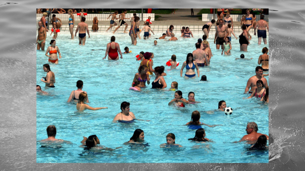 Menschen baden
