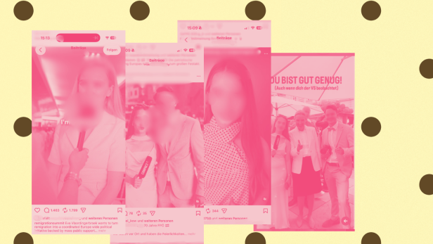 screenshots social media profile rechte influencerinnen