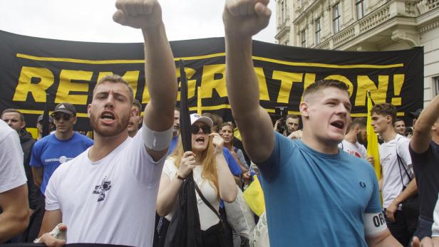 Identitärendemo für Remigration