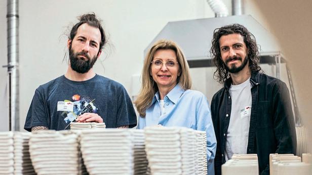 Forschungsteam der TU Graz:  Julian Jauk, Milena Stavrić, Lukas Gosch.