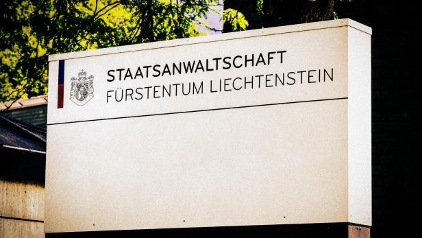Ein Aufschrift der liechtensteinischen Staatsanwaltschaft