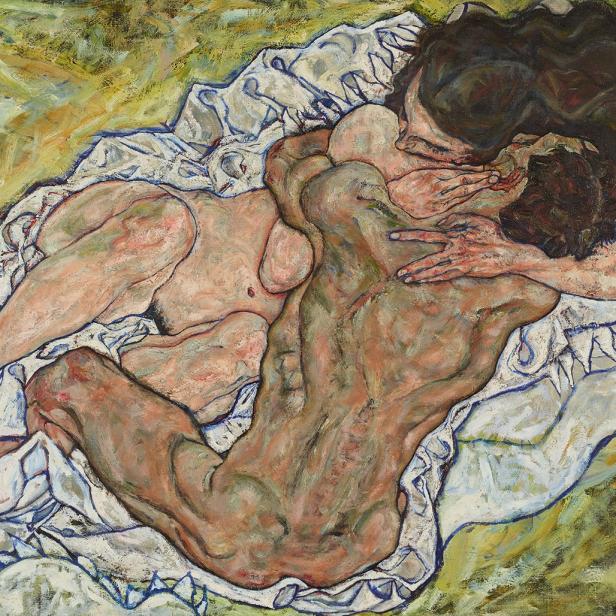 WIENER MODERNE: Egon Schiele, Die Umarmung, 1917