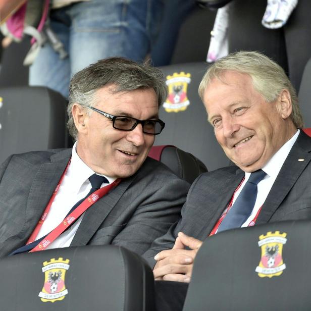 Der ehem. ÖFB-Sportdirektor Willi Ruttensteiner (l.) und ÖFB-Präsident Leo Windtner.