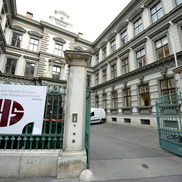 Eine Außenansicht des neuen Gebäudes des Instituts für Höhere Studien (IHS) in Wien.