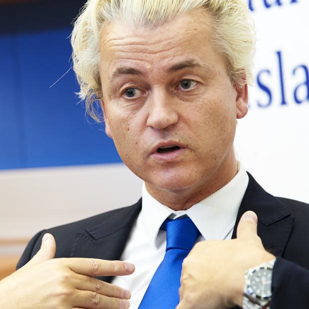 Der Chef der niederländischen „Freiheitspartei“ PVV beim profil-Interview in Wien.