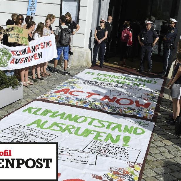 Teilnehmer einer "Fridays for Future"-Demonstration in Wien