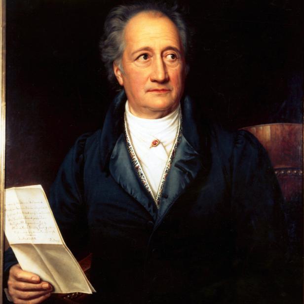 Johann Wolfgang von Goethe in einer Ölgemälde-Darstellung von Joseph Stieler und Friedrich Dürck