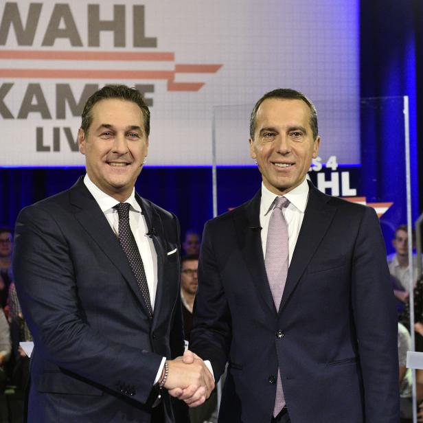 Bundesparteiobmann Heinz-Christian Strache (FPÖ), Bundeskanzler Christian Kern (SPÖ)