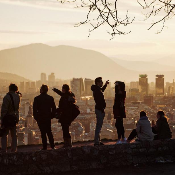 Stadtblick. Die schönste Aussicht auf Sarajevo hat man auf der Gelben Bastion.