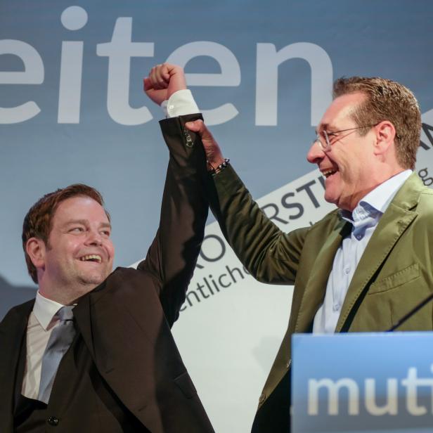 Aus besseren Zeiten: Der Tiroler FPÖ-Landesparteiobmann Markus Abwerzger und Heinz-Christian Strache