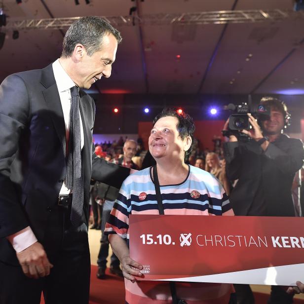 Christian Kern bei einem Wahlkampfauftritt in Graz