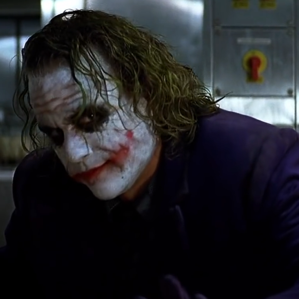 Heath Ledger als "Der Joker".