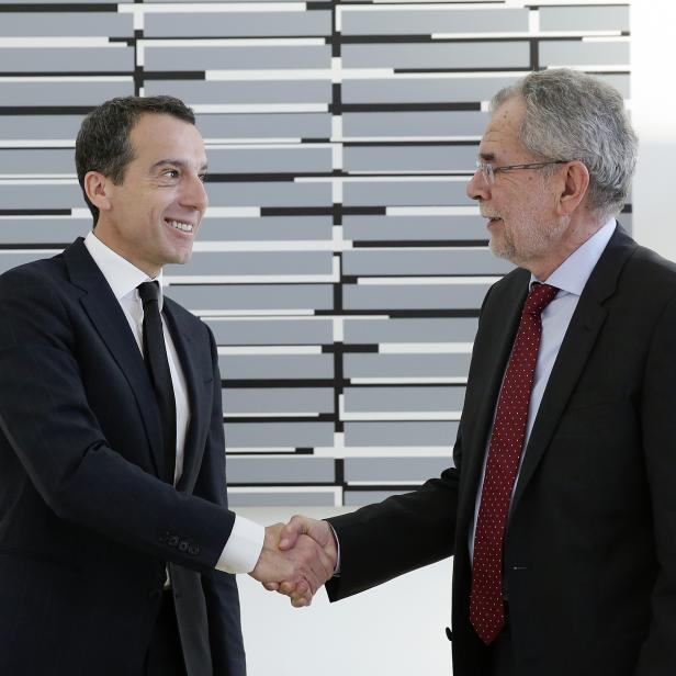 Bundeskanzler Christian Kern (l.) und der designierte Bundespräsident Alexander Van der Bellen.