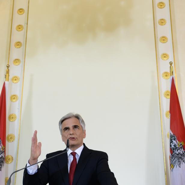 Werner Faymann bei seiner Abschiedsrede