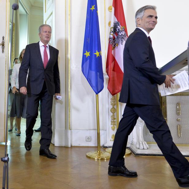 Reinhold Mitterlehner und Werner Faymann.