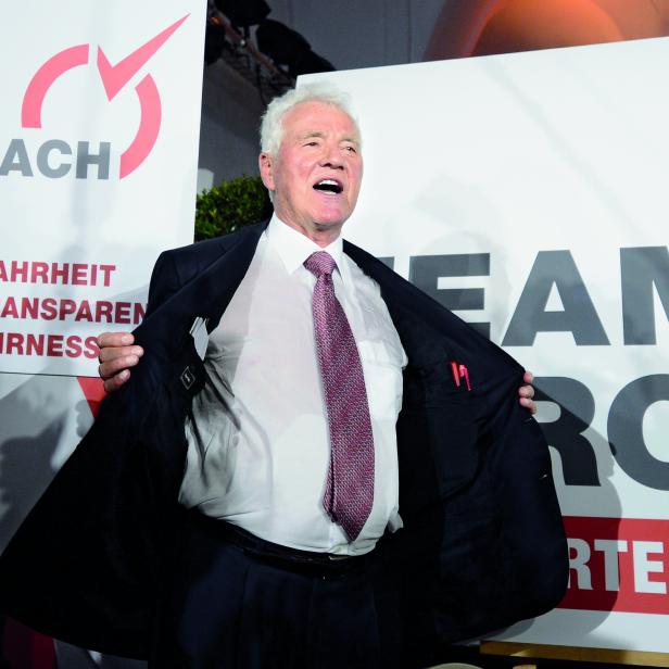 PARTEIGRÜNDER STRONACH: „Er wird emotional mit an Bord sein, 
sonst nicht.“