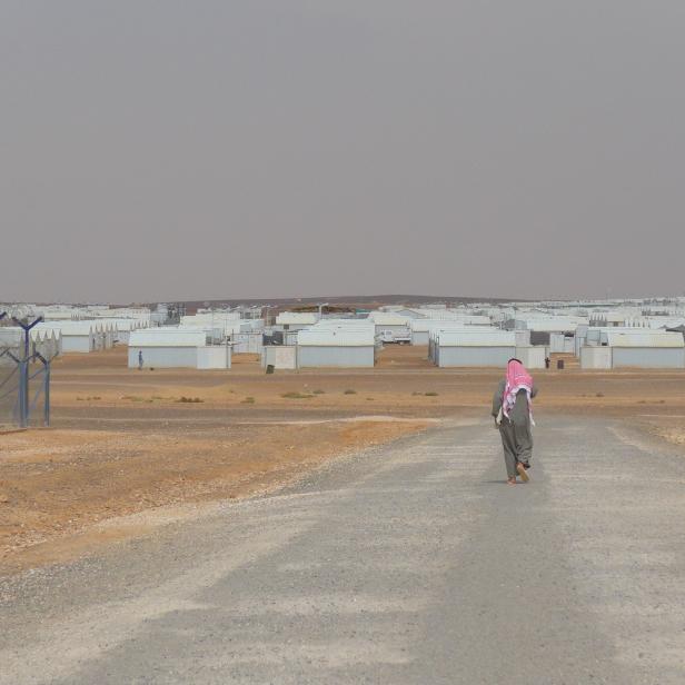 Das Flüchtlingscamp Azraq in Jordanien.