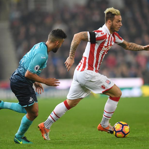 Marko Arnautovic läuft in der Premier League für Stoke City auf.