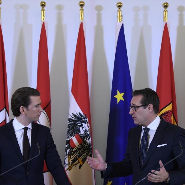 Bundeskanzler Sebastian Kurz (ÖVP) und Vizekanzler Heinz-Christian Strache (FPÖ)