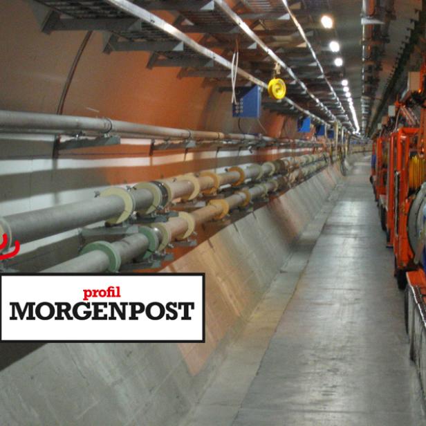 Der Tunnel des "Large Hadron Collider" im Kernforschungszentrum CERN