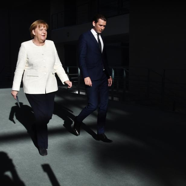 Angela Merkel mit Sebastian Kurz