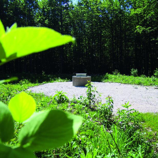 Probebohrung für die Trinkwasserabfüllanlage im Weißenbachtal.