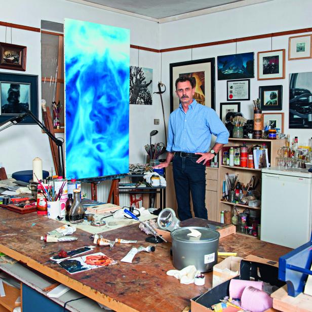 Odin Wiesinger in seinem Atelier