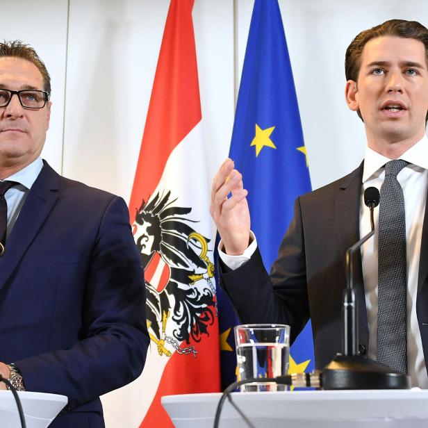 Vizekanzler Heinz-Christian Strache und Kanzler Sebastian Kurz