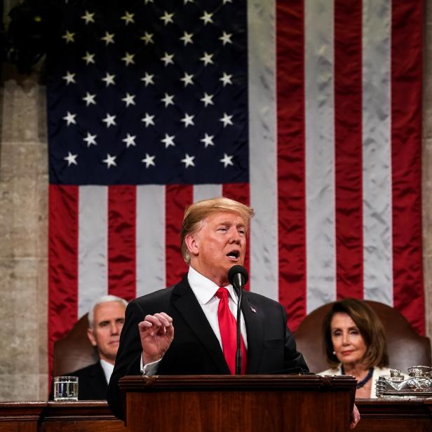 Donald Trump bei seiner Rede zur Lage der Nation