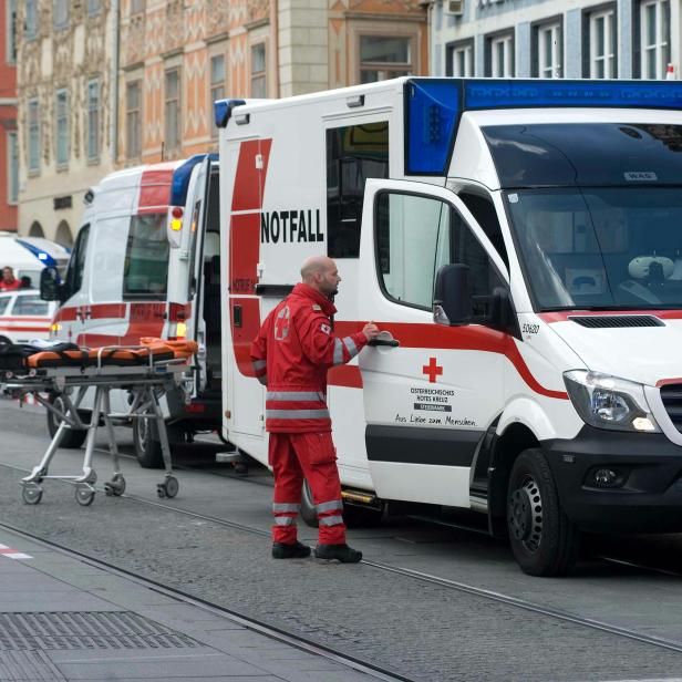 Großaufgebot an Rettungskräften in Graz