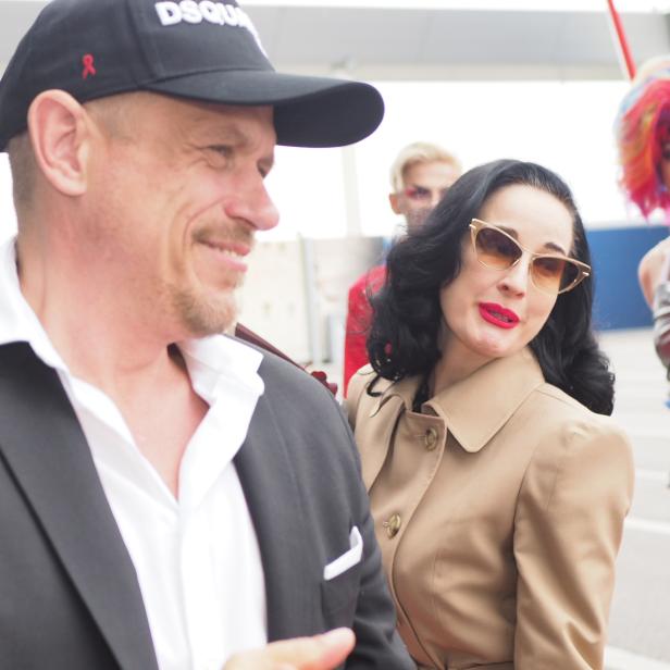 Life Ball-Organisator Gery Keszler mit Burlesque-Tänzerin Dita von Teese