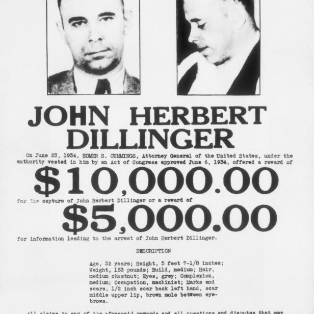 John Dillinger - Fahndungsplakat