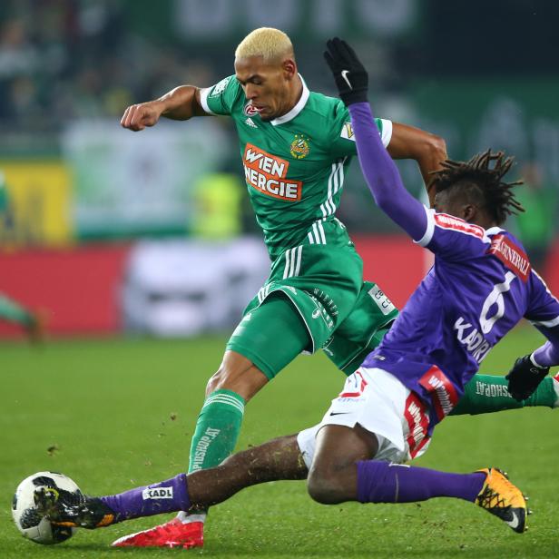 Joelinton (SK Rapid Wien) und Abdul Kadiri Mohammed (FK Austria Wien)