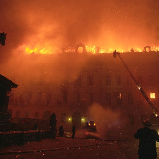 Großbrand in der Wiener Hofburg