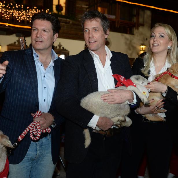 Hugh Grant und Kathrin Glock im November 2014.