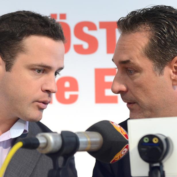 Heinz-Christian Strache (rechts) und Johann Gudenus